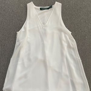Ralph Lauren White Sleeveless Top